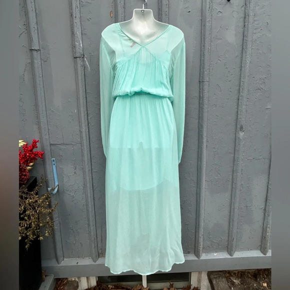 Maje Rutabaga Menthe Chiffon Maxi dress, size “2”  (6/8 fits large) - Picture 8 of 14